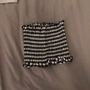 Plaid tube top